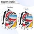 thumbnail image 2 of Rocae Colorful Abstract Bumper Cars for Canvas College Laptop Backpack for Men Women -Medium, 2 of 5