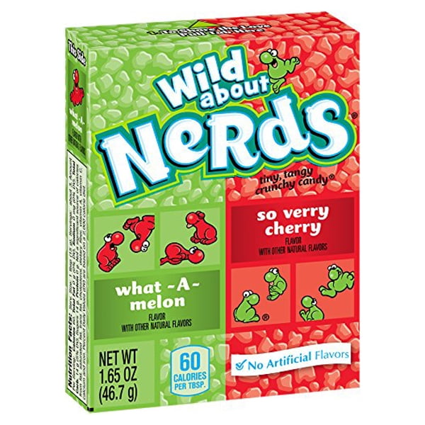 Wonka Wild About Nerds Cherry Watermelon Candies 1.65 oz Packets Pack of 36
