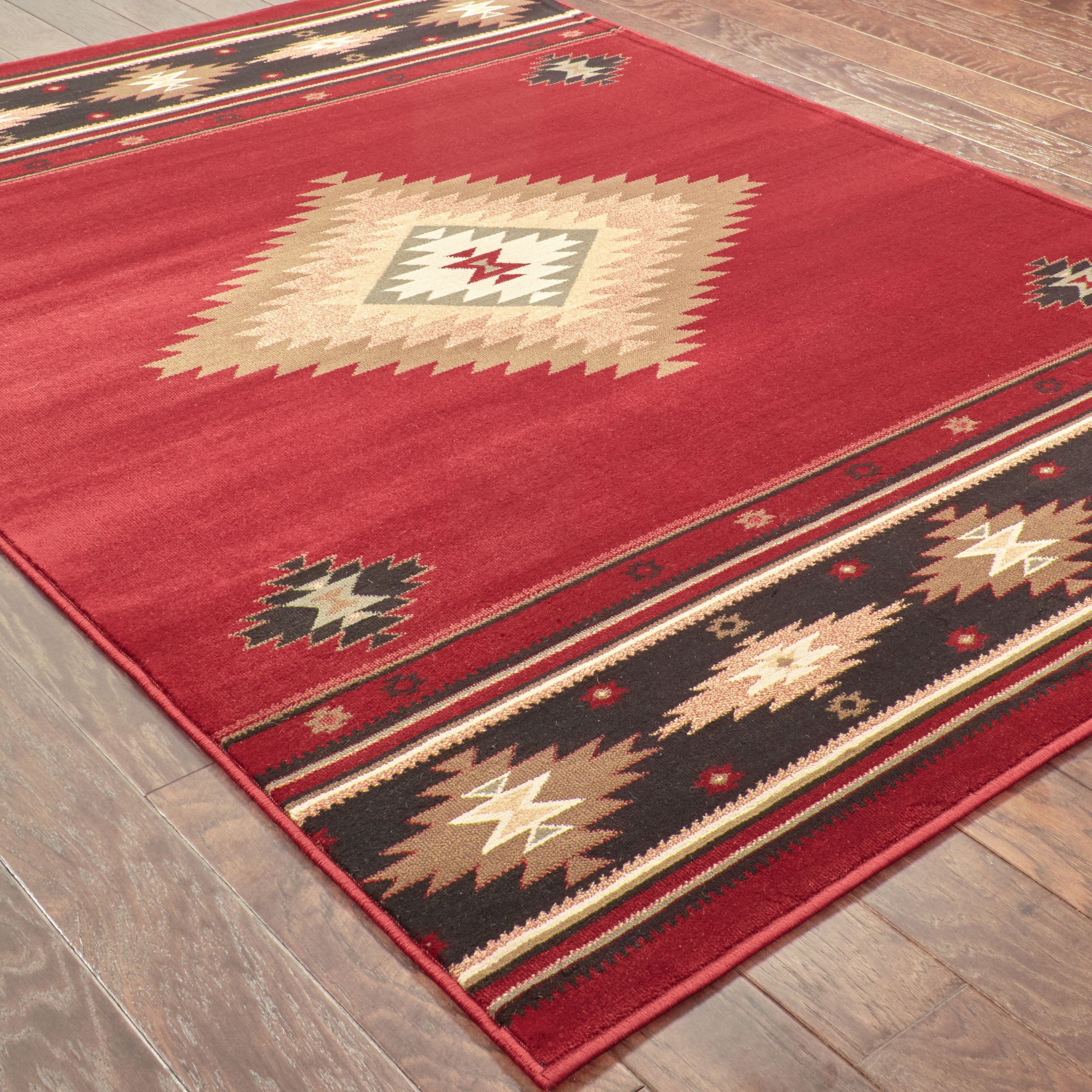 Avalon Home Hamlet Southwestern Transitional Area Rug, Red