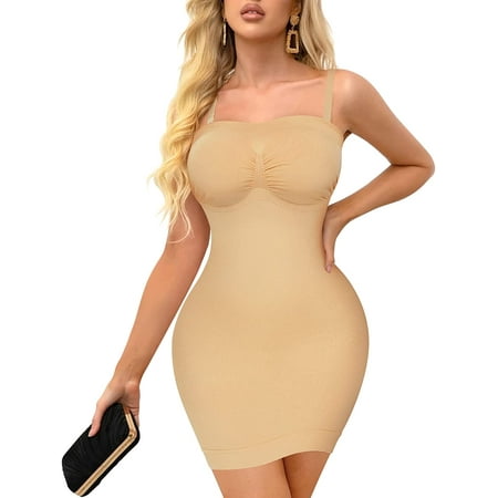

MANIFIQUE Women s Shapewear Slips for Under Dresses Tummy Control Seamless Full Silps