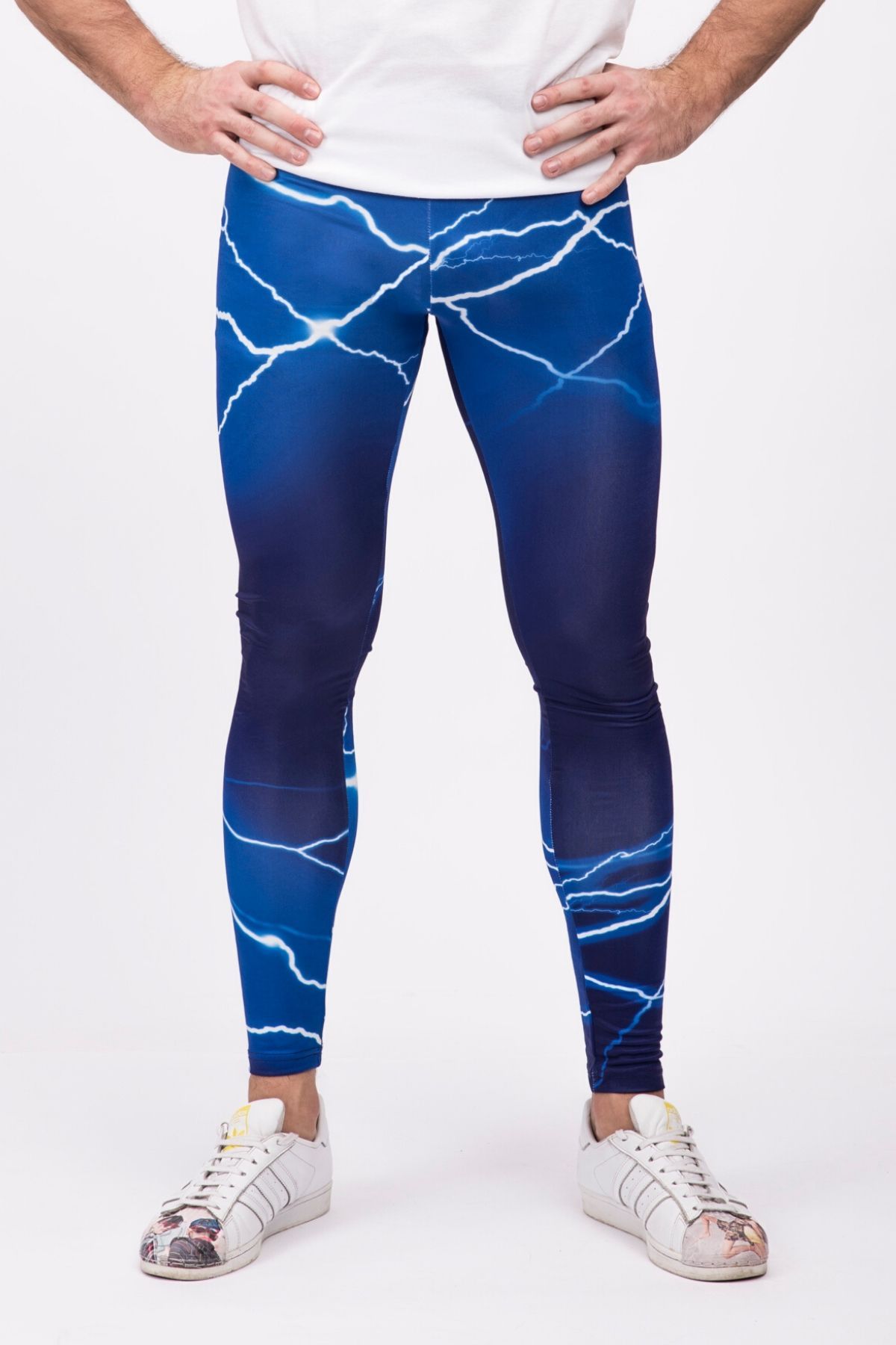 Kapow Meggings Blue Lightning Men