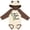 Natural & Brown w Ears, variant on Inktastic Dentist Toothbrush Dental Hygienist Boys or Girls Long Sleeve Baby Bodysuit