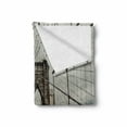 thumbnail image 2 of United States Soft Flannel Fleece Blanket, View of Historical Famous Brooklyn Bridge and Cable Pattern NYC Architecture, Cozy Plush for Indoor and Outdoor Use, 70" x 90", Beige Brown, by Ambesonne, 2 of 6