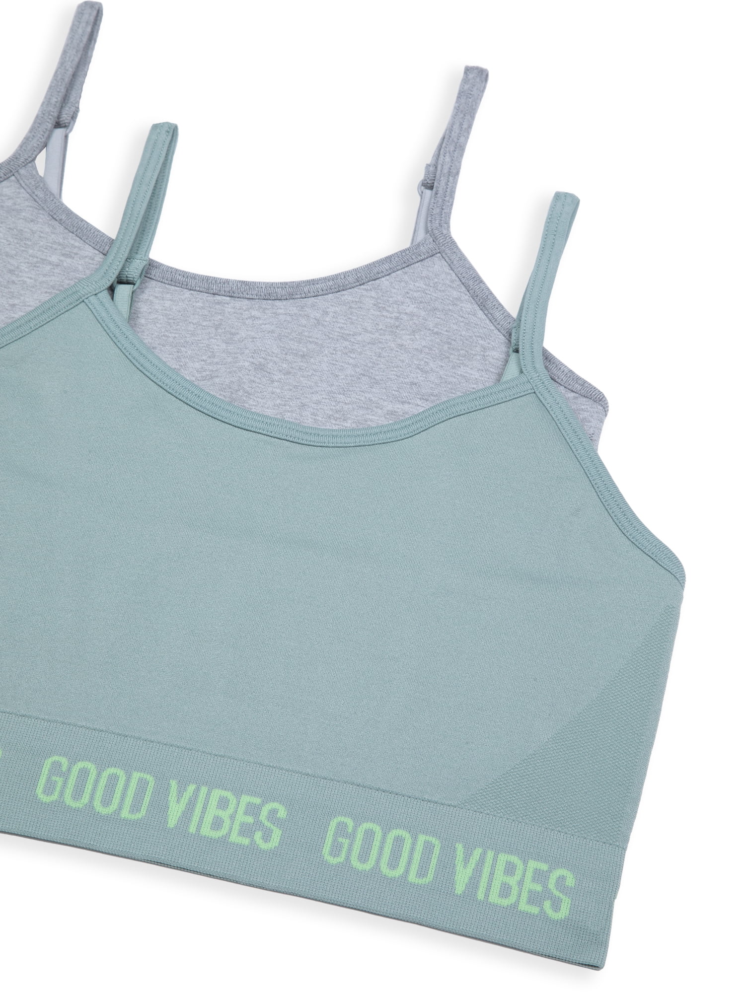 Wonder Nation Girls Seamless Cami Bra, 2-Pack, Sizes XS-XXL