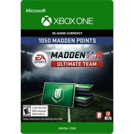 Madden NFL 18 1050 Points Pack, Electronic Arts, Xbox One, [Digital