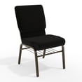 thumbnail image 2 of Flash Furniture 18.5''W Church Chair in Black Dot Patterned Fabric with Book Rack - Gold Vein Frame, 2 of 13