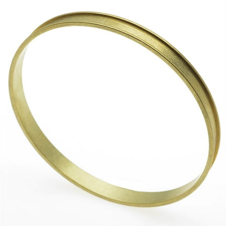 Channel Set Bracelet - Solid Brass Bangle, Round Channel Bracelet 4.8mm (3/16 Inch) Wide, 1 Piece
