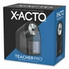 X-ACTO 1675X Model 1675 TeacherPro Classroom AC-Powered 4 in. x 7.5 in. x 8 in. Electric Pencil Sharpener - Black/Silver/Smoke