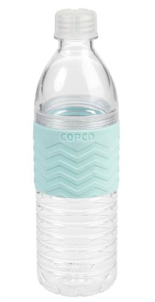 Copco Hydra Water Bottle 16.9 Ounce Non Slip Sleeve BPA Free Tritan Plastic  Reusable - Light Blue 2510-2291