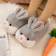 thumbnail image 3 of Pantuflas para Mujer Pantuflas de Invierno con Conejo, cómodas, Suaves, Ligeras, Antideslizantes, 39/40 EU, Pantuflas de Felpa, Zapatos de tacón de algodón con Revestimiento Antideslizante Rojo Verde, 3 of 5