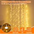 thumbnail image 3 of Luces de cortina SINAMER 600 LED de 6 m x 3 m, color blanco cálido, 3 of 6