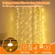 thumbnail image 3 of Luces de cortina SINAMER 600 LED de 6 m x 3 m, color blanco cálido, 3 of 6