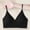 🔥 Black, variant on No Underwire Comfortable Womens Bras No Underwire Front-Open Gathered Wireless Bra Solid Color Seamless Lift Design Breathable Removable Pads Front Clip Easy-On Style Beautiful Back Support