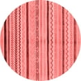 thumbnail image 1 of Ahgly Company Machine Washable Indoor Round Abstract Red Modern Area Rugs, 8' Round, 1 of 4