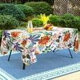 thumbnail image 3 of Outdoor Tablecloth with Umbrella Hole for Rectangle Table, Waterproof Flowers Patio Table Cloth with Zipper - 60 x 102 inches, 3 of 6
