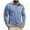 Light Blue, variant on Men's Casual Polo Shirts Classic Long Sleeve Button Basic Henley T-Shirt Lightweight Cotton Golf Tops with Pocket
