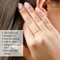 thumbnail image 2 of Solid 14k Gold Wedding Band Ring for Women in Rose Gold 1mm Thin Stacking Band in Size 4.5 by MAX + STONE, 2 of 6