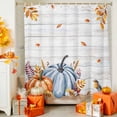thumbnail image 5 of Shower Curtains for Bathroom-72"x84",Thanksgiving Watercolor Pumpkin Plant Waterproof Bath Curtain Shower Curtain Set, 5 of 7