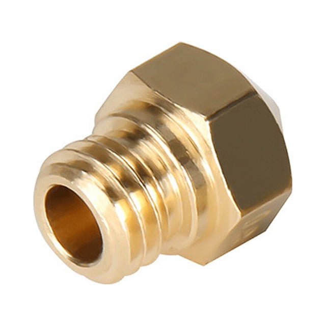 3D Printer Nozzle Metal Extruder Printer Nozzle Nozzle Replacement Nozzle 3D Printer Accessory Replacement for MK10, Brass, 1.75/1.0mm