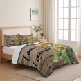 thumbnail image 5 of Twin XL Quilt Set 68''x98'', Sunflower Rustic Lightweight Summer Bedspread Coverlet Set with 2 Pillow Shams, Vintage Wooden Flowers Butterfly Breathable All Season Quilt Bedding for Dorm/Guest Room, 5 of 9