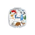 thumbnail image 1 of Finland Landscap Animals National Flag Mirror Portable Compact Pocket Makeup Double Sided Glass, 1 of 3