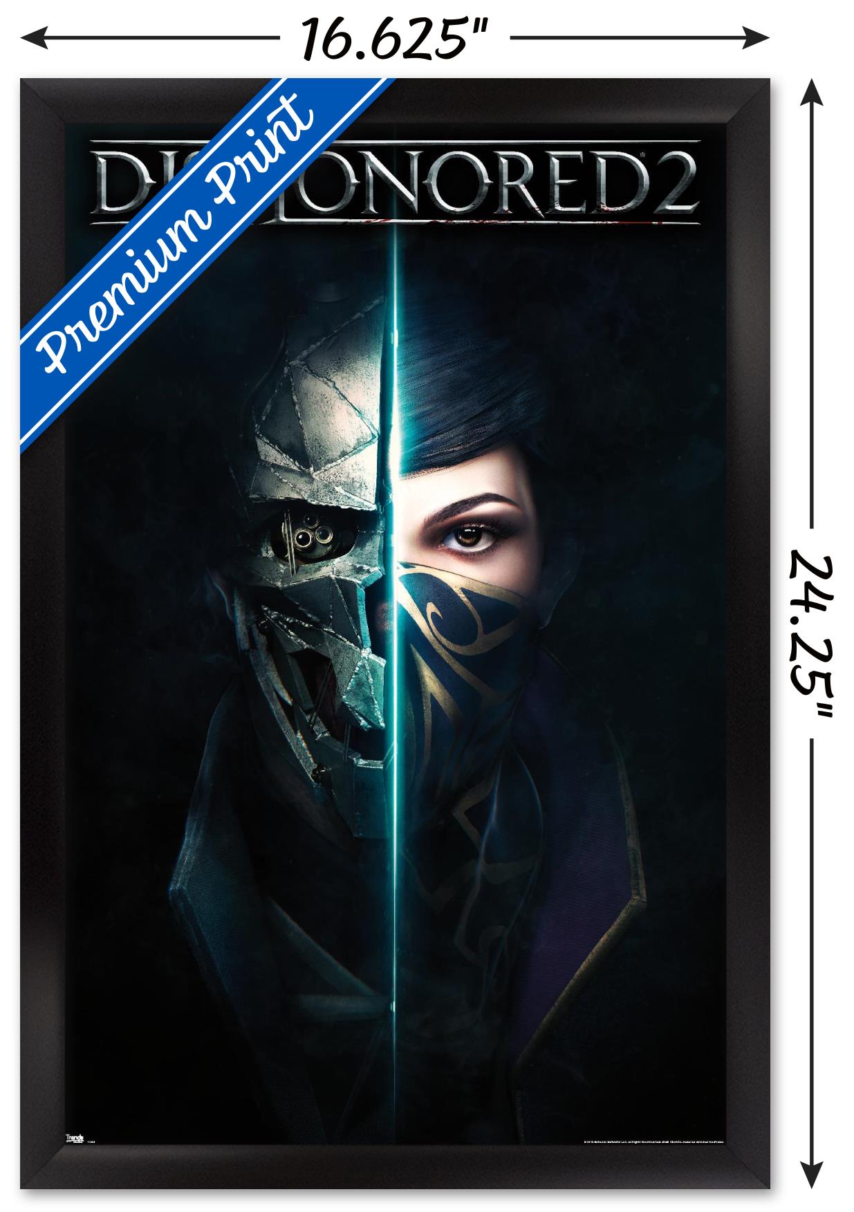 Dishonored 2 - Shadows Wall Poster, 14.725" x 22.375" Framed