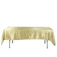 thumbnail image 3 of Balsa Circle 60" x 102" Satin Rectangular Tablecloth Champagne Table Linen, 3 of 8