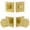 Satin Brass, variant on Viaggio Qadclo_Combo_234 Quadrato Solid Brass Single Cylinder Keyed Entry Door Knob Set