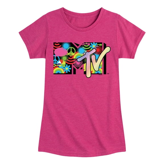 MTV - Icon Collage Logo - Toddler & Youth Girls Short Sleeve Graphic T-Shirt