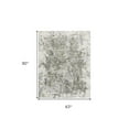 thumbnail image 3 of 5' X 8' Green Gray And Ivory Abstract Distressed Stain Resistant Area Rug, 3 of 9
