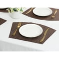 thumbnail image 6 of REGALWOVEN Placemats Set of 6 Solid Placemats for Kitchen Dining Table Decor Heat Resistant Table Placemats Wipeable Table Mat Coffee 17*11.5Inch, 6 of 7