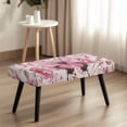 thumbnail image 4 of Whosucclay Butterfly Rose Print Dining Bench Slipcover Rectangle Bench Cover for Dining Room, Living Room, Bedroom, Kitchen Waterproof Benches Seat Covers Universal Bench Protectors, 4 of 7