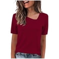 thumbnail image 2 of Blczomt Womens Blouses Dressy Casual Cute Red Y2K Shirt Dressy Casual Womens Blouses, 2 of 5