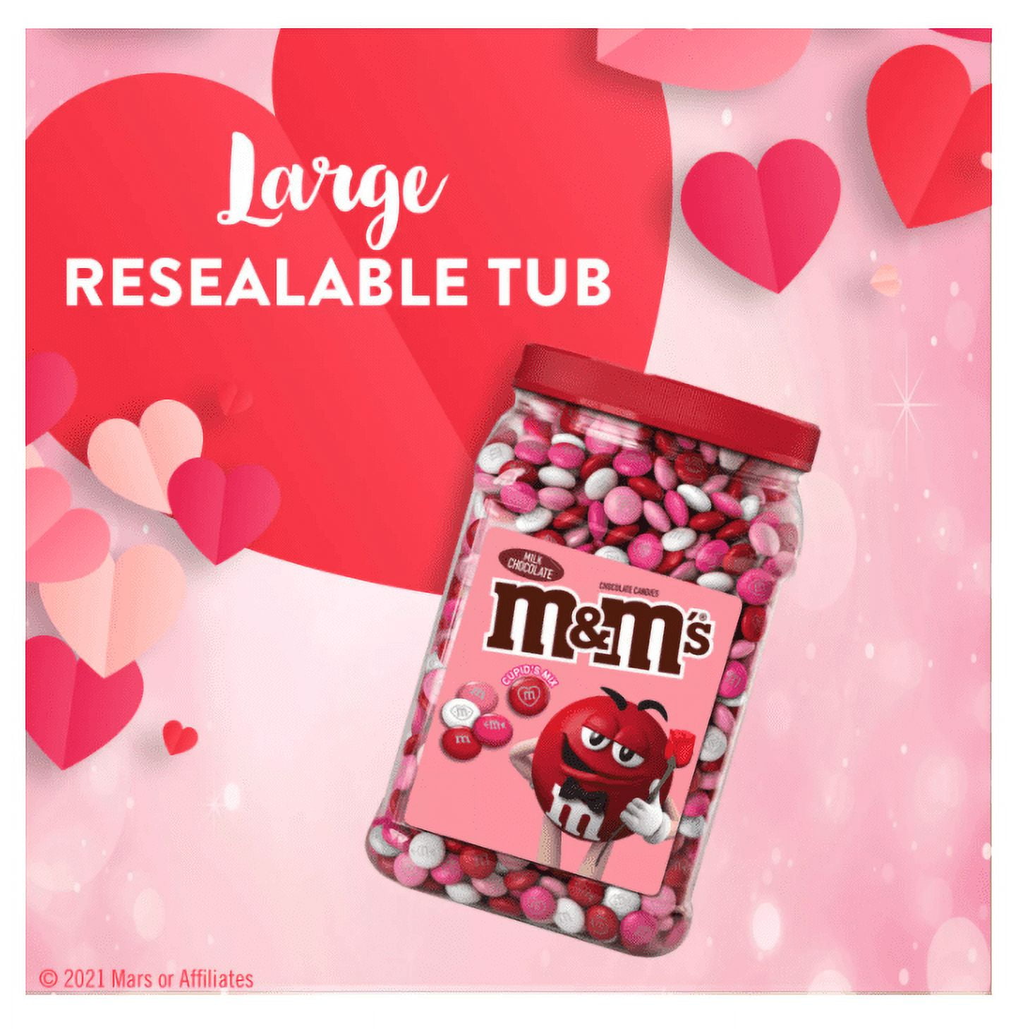 M&M's M&M'S Valentine's Day Peanut Candy Cupid's Mix Bulk Resealable Jar  (62 Ounce) 
