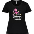 thumbnail image 3 of Inktastic Be a Flamingo in a Flock of Pigeons with Flowers Women's Plus Size T-Shirt, 3 of 5