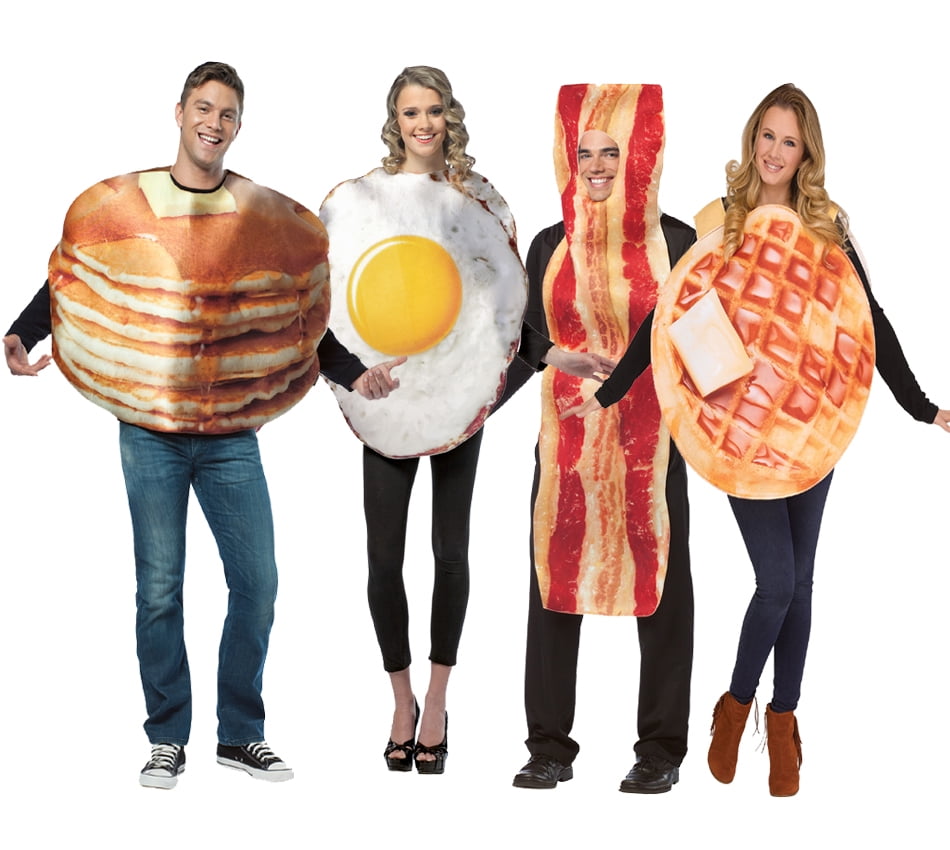 Breakfast Costumes Set Bacon, Eggs, Pancake, Waffle
