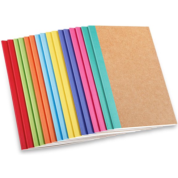 Cuadernos de composición Vyndicca pack de 8 A5 rayado universitario, 8 colores
