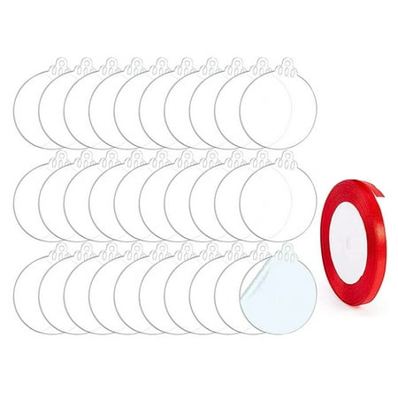 

Acrylic Blank Round Christmas Pendant Set DIY Charm Outdoor Garden Yard Decor
