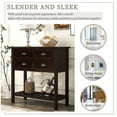 thumbnail image 3 of Console Table,Wood Slim Small Entryway Sofa Table with 4 Drawers and Bottom Shelf for Living Room Hallway, Easy Assembly (Espresso), 3 of 7
