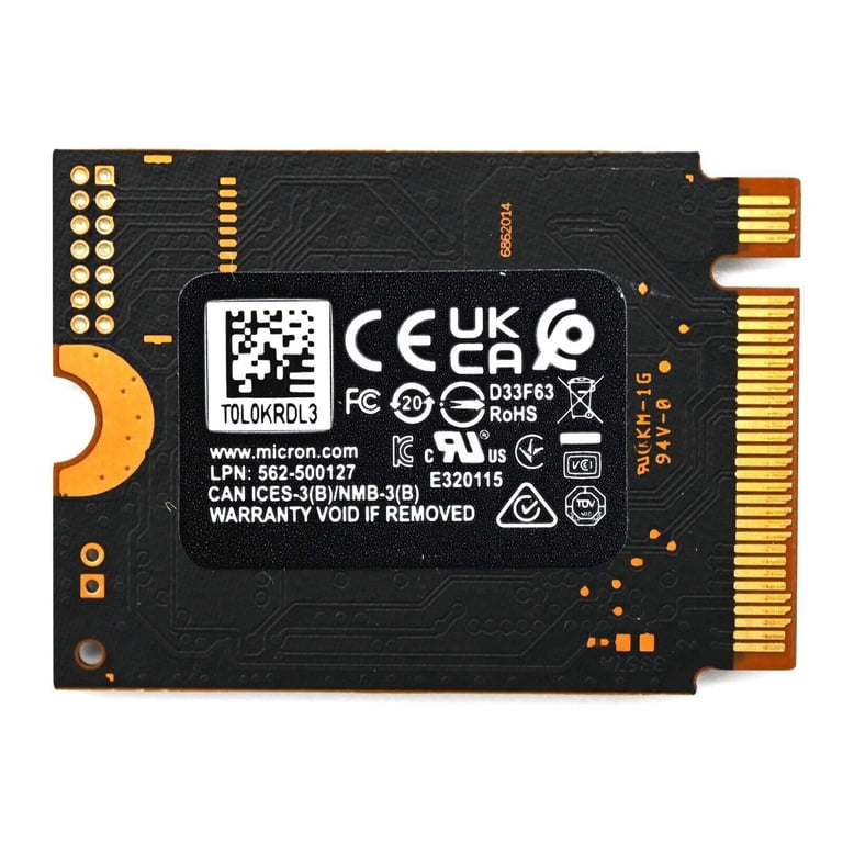 内蔵型SSD Micron 2400 SSD 512GB M.2 2230 NVMe Gen4 512GB Micron 2400 M.2 2230 NVMe PCIe 4.0x4 SSD MTFDKBK512QFM