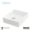 thumbnail image 3 of Karran Usa Vc-503 Valera 15-1/2" Rectangular Vitreous China Vessel Bathroom Sink - White, 3 of 5
