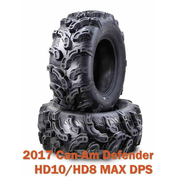 2017 Can-Am Defender HD10/HD8 MAX DPS ATV Front Tire Set 26x9-12 Super Lug Mud