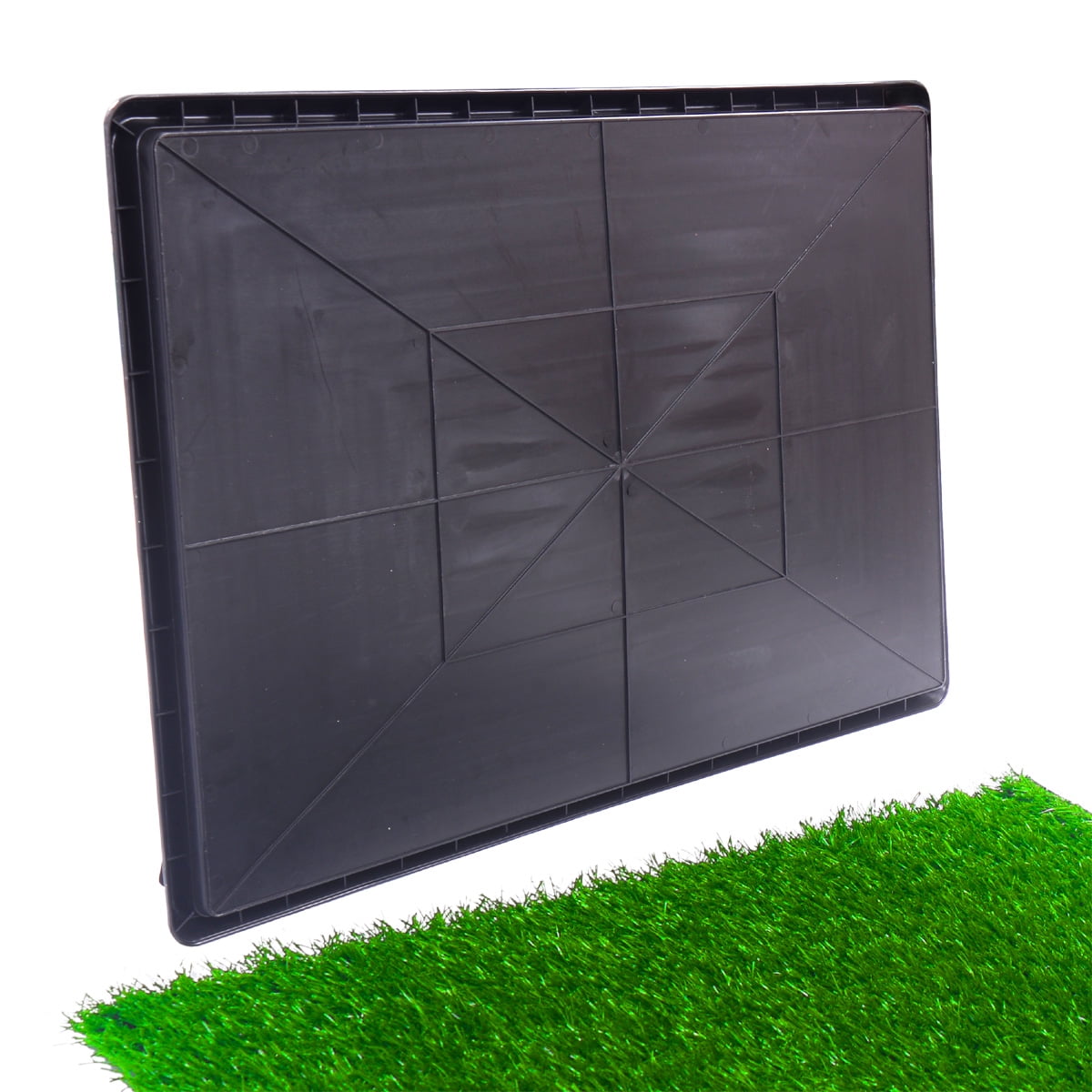 Coziwow 30"x 20" Artificial Dog Grass Pee Pad for Pet Potty Loo Indoor Training Outdoor Portable Toilet, 3-Layer System, Large