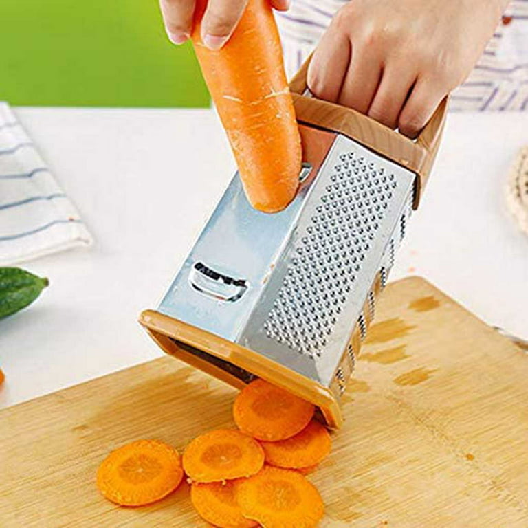 6\-sided Kitchen Grater Cheese Vegetables Fruits Stainless Slicer