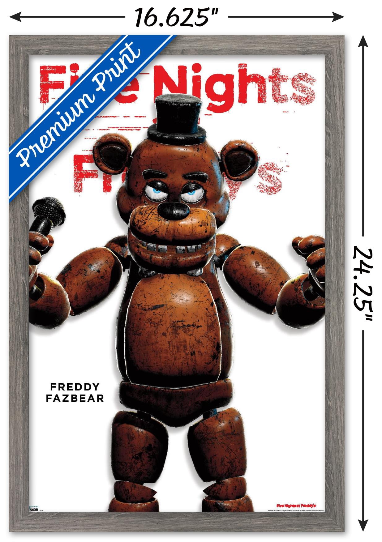 Five Nights at Freddy's - Freddy Feature Series Wall Poster, 14.725" x 22.375" Framed