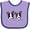 Lavender and Purple, variant on Inktastic Boston Terriers (dark Apparel) Boys or Girls Baby Bib