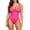 Hot Pink, variant on SELONE Shapewear Bodysuits For Women V Neck Wide Strap Shaping Cut Bodysuit As Tight Club Outfit 1 Piece Jumpsuit For Going Out