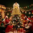 thumbnail image 4 of Angel Christmas Tree Topper, 12'' Angel Tree Topper with Wings, Elegant Christmas Tree Decoration for Indoor Office Holiday, 4 of 7