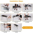 thumbnail image 5 of Foldable Charcoal Grill Portable - 16.7x10x17.7in, Stainless Steel BBQ w/Non-Stick Pan & Shelf, 25.79x11.61in Cooking Area for Camping, Picnics (8 People), 5 of 9