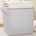 thumbnail image 3 of Guiexla Wardrobe Storage Bag Foldable Zipper Closure with Handle Clothes Storage Basket Closet Organizer Housemoving Package Duvet Cover Bed Sheets Storage Case, 3 of 8